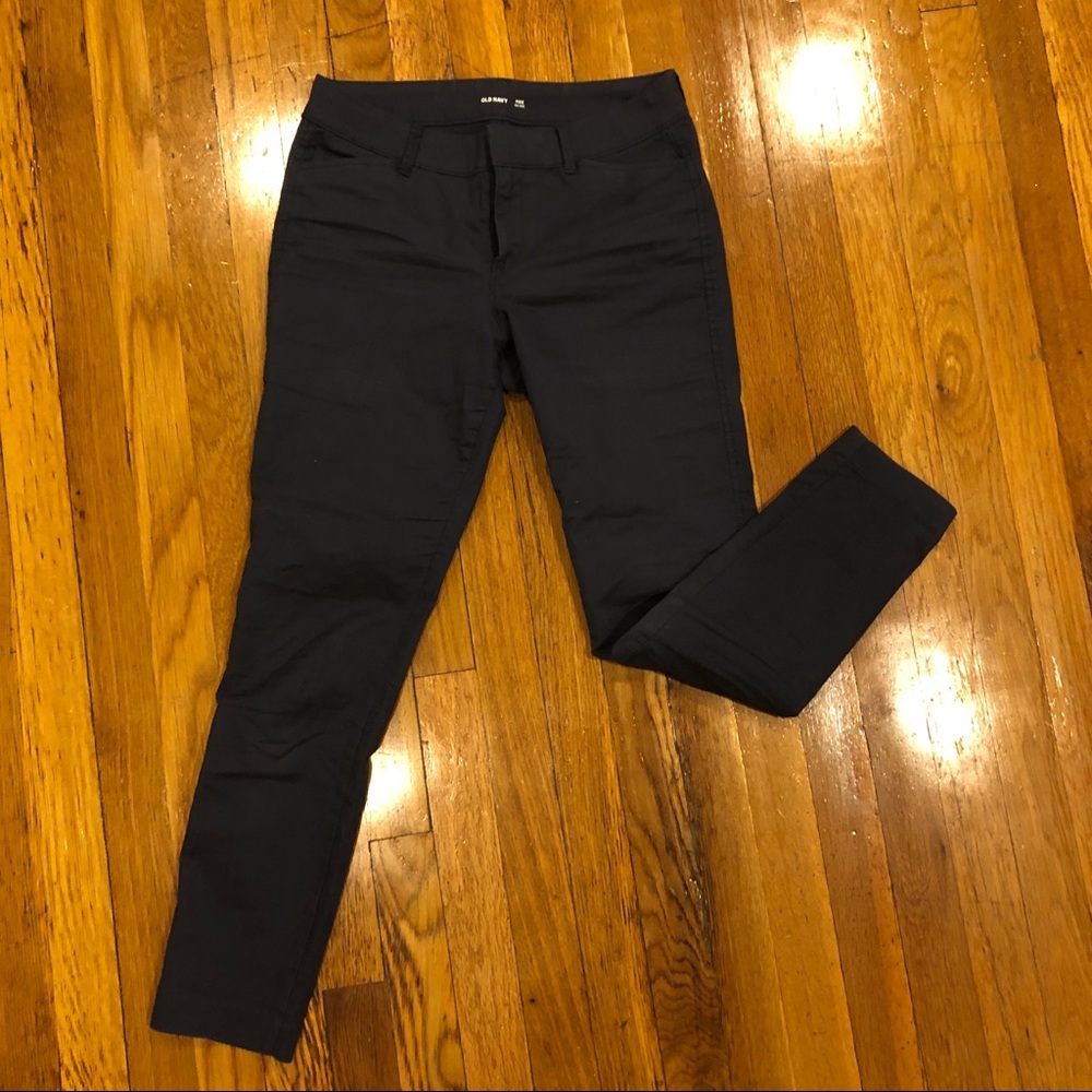 Old navy navy mid-rise ankle chinos